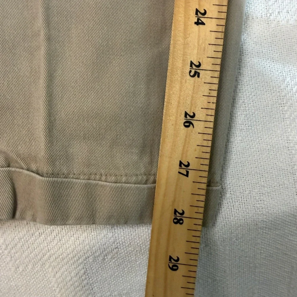 Skoozi Vintage Khaki Pleated High Waisted Tapered Cotton Pants Tan Size 9 27x28